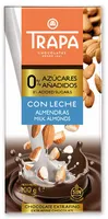 Chocolate con leche almendras 0%azúcares añadidos