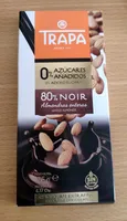 0% azúcares añadidos 80% noir con almendras enteras