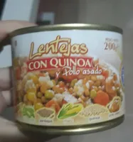 Lentejas con quinoa y pollo asado