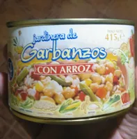 Jardineras con garbanzos con arroz