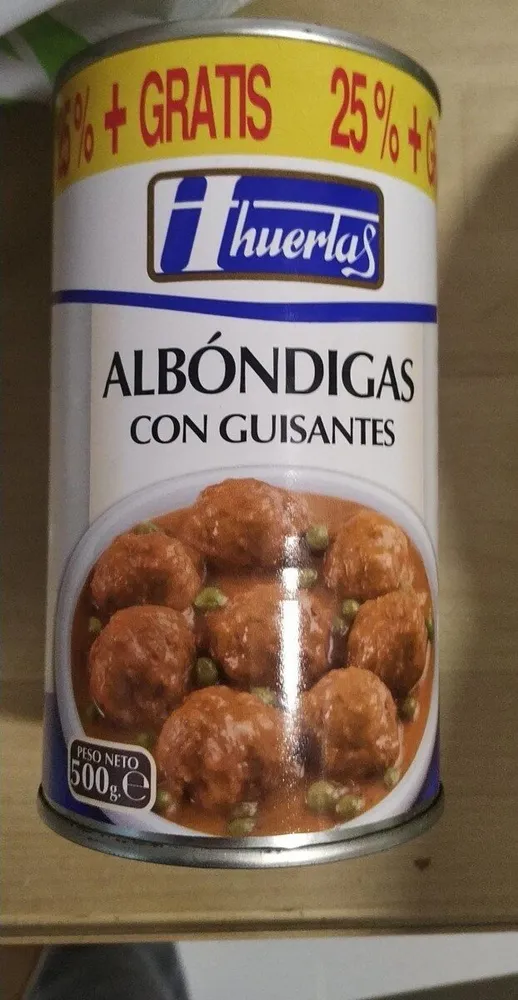 Albóndigas con guisantes
