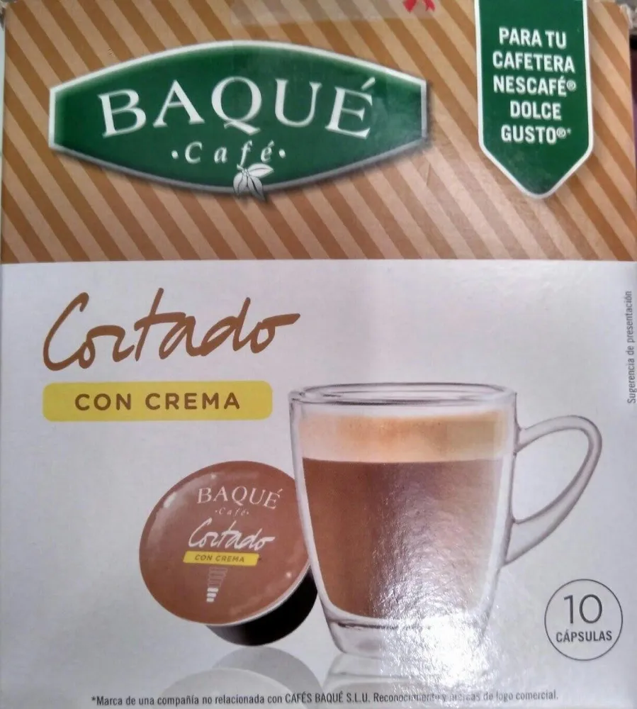 Café cortado con crema
