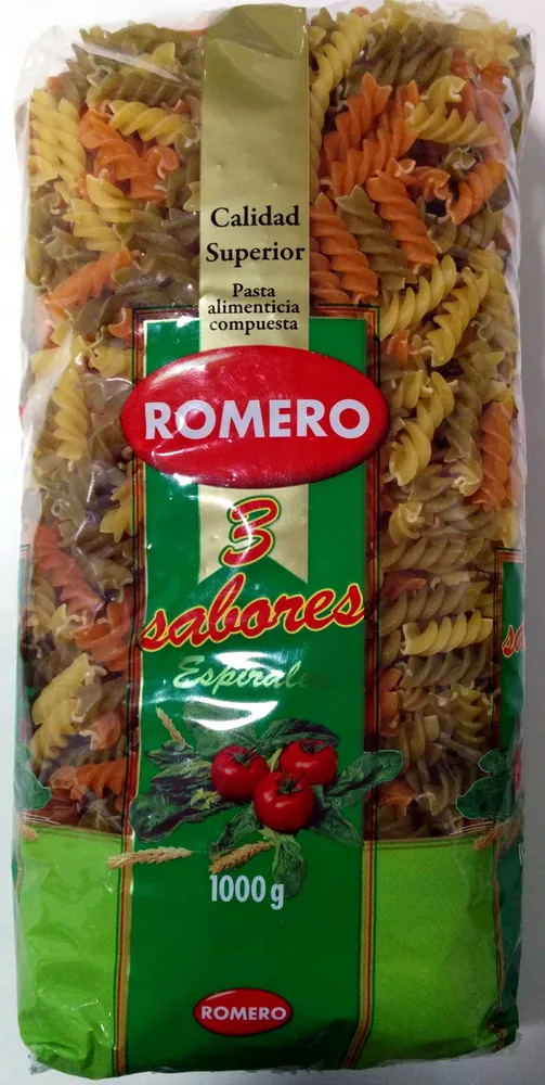 Espirales con vegetales
