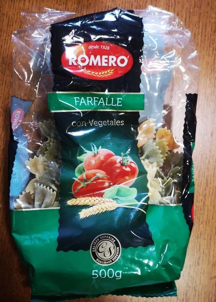 Farfalle con vegetales