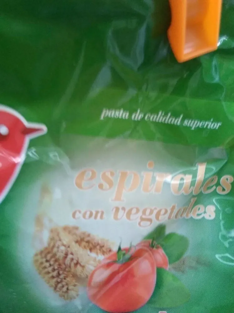 Espirales con vegetales