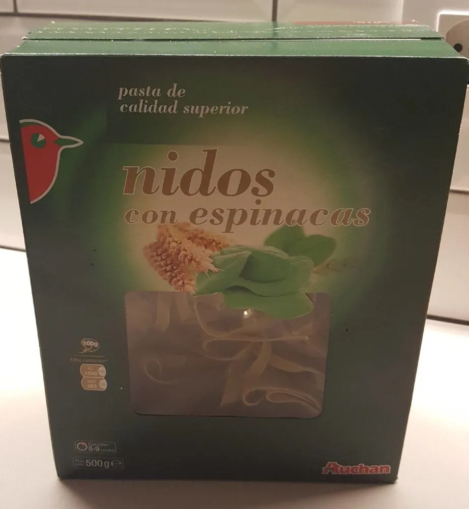 Nidos con espinacas
