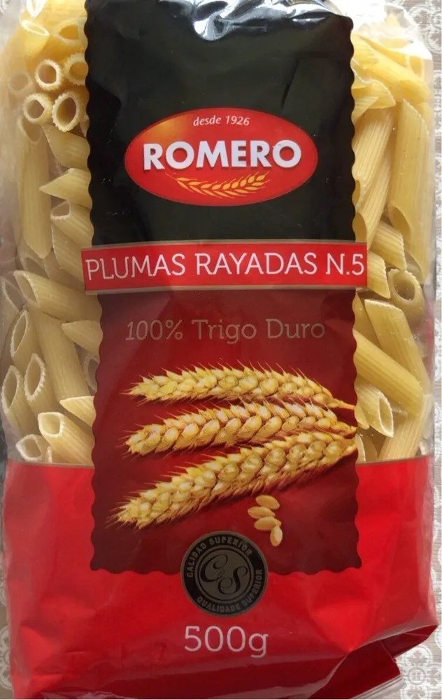 Pasta Plumas Rayadas N.5