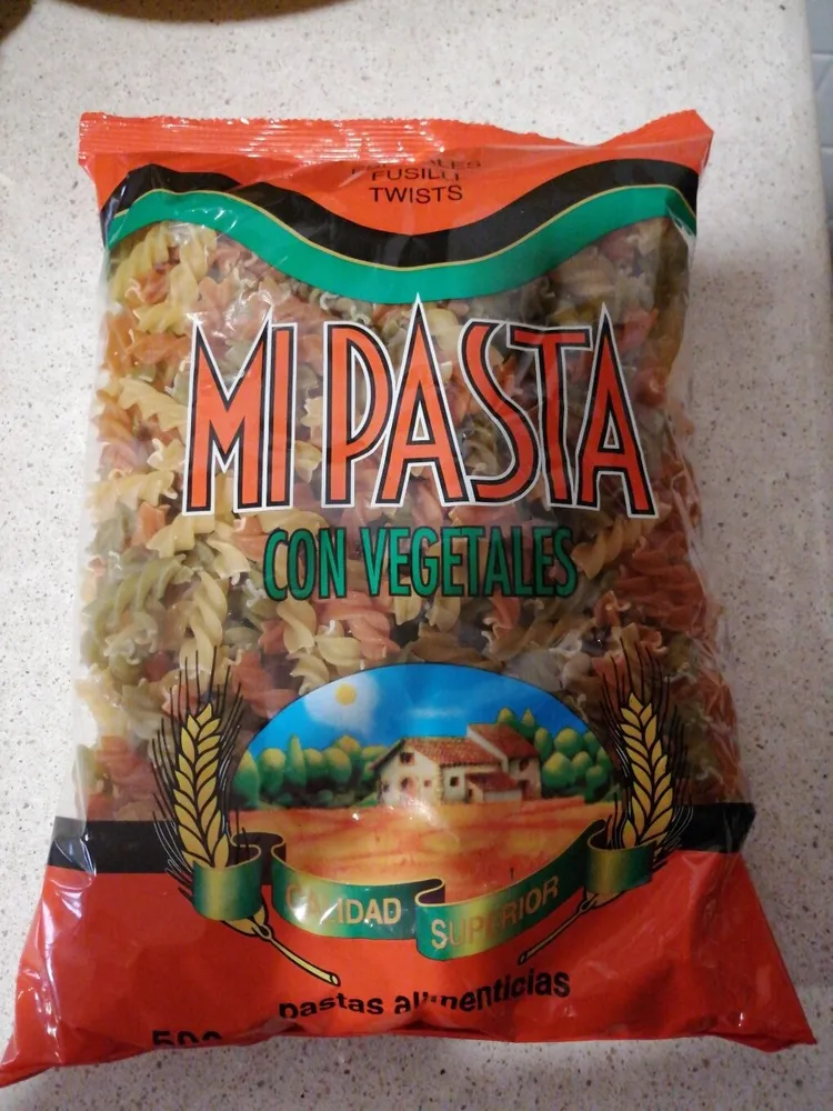 Espirales con vegetales