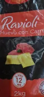 Ravioli al huevo con carne