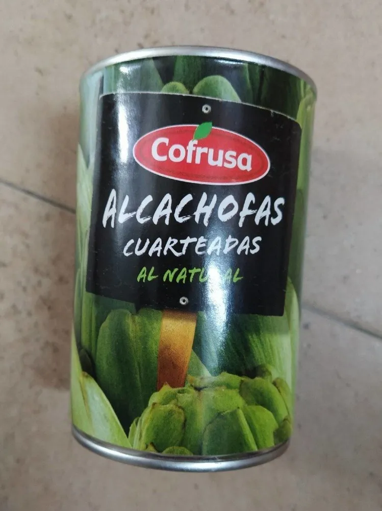 Alcachofas cuarteadas al natural