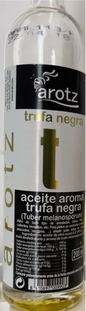 Aceite Aroma Trufa Negra