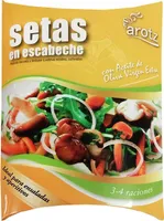Setas escabeche con aceite de oliva virgen extra