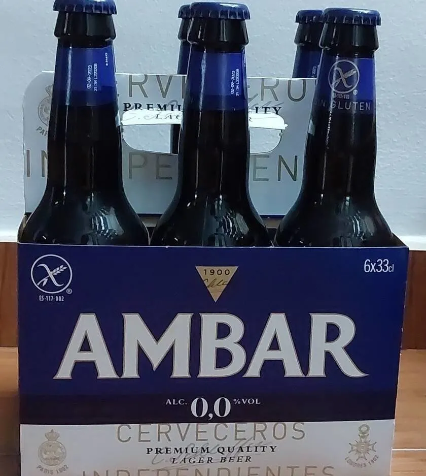 Cerveza ambar sin alchol