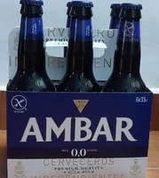 Cerveza ambar sin alchol