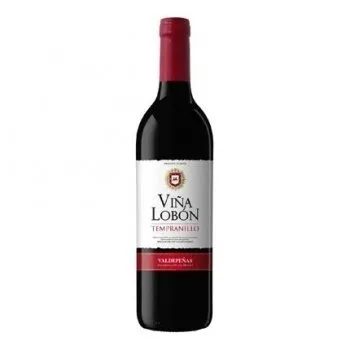 Vino d.o. Valdepeñas viña lobon tinto