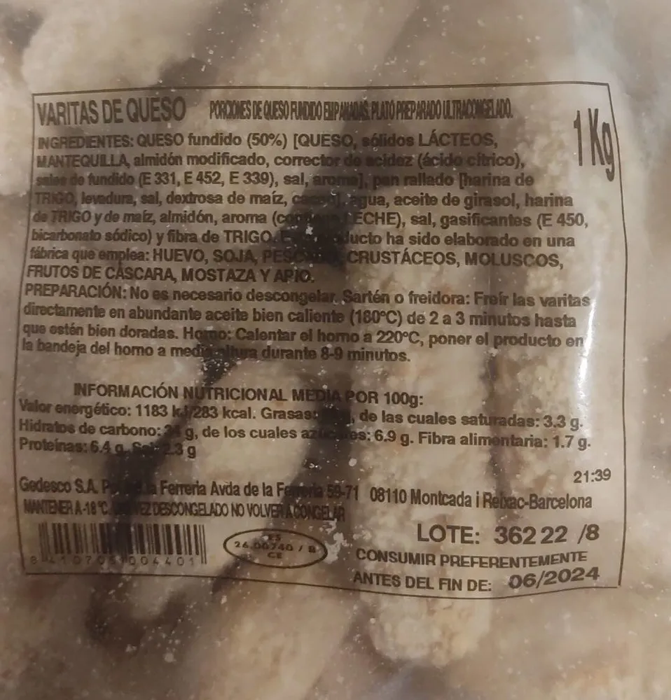 Varitas de queso