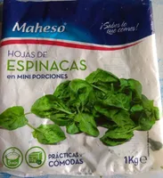 Hojas de espinacas en mini porciones