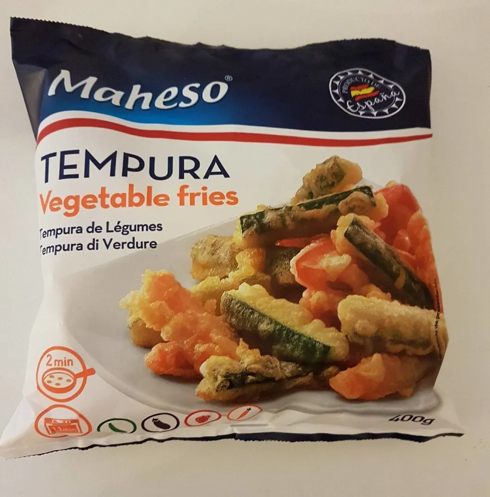 Tempura de légumes plat préparé surgelé