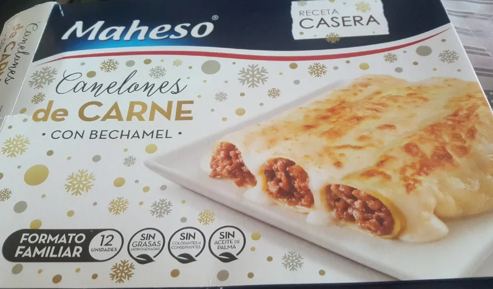Canelones de carne con bechamel