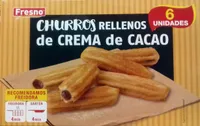 Churros rellenos de crema de cacao