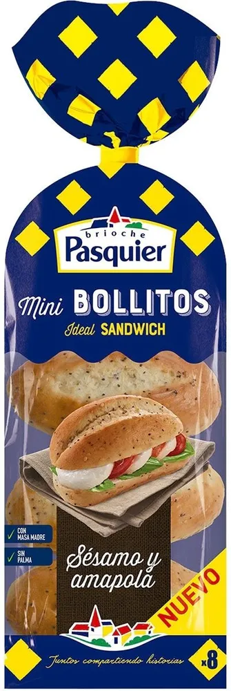 Mini bollitos con sésamo y amapola ideal para sandwich
