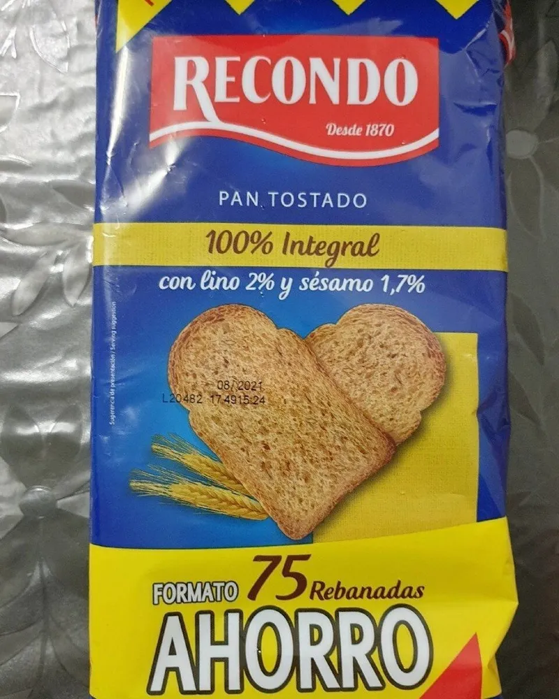 Pan tostado integral