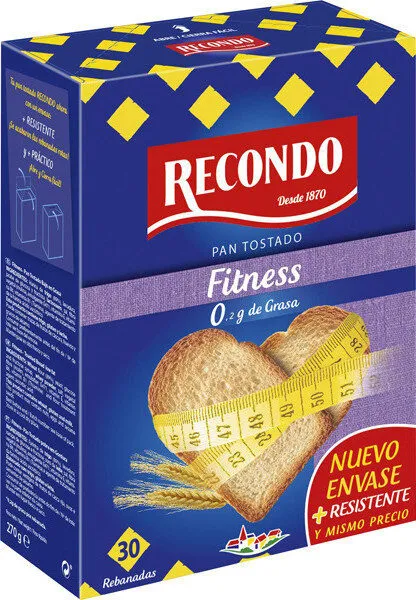 Fitness pan tostado solo de grasa