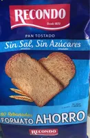 Pan tostado, sin sal, sin azucares