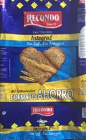 Pan tostado integral sin sal, sin azucares