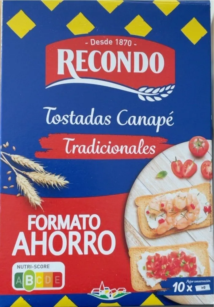 Tostadas para canapé cuadradas formato ahorro