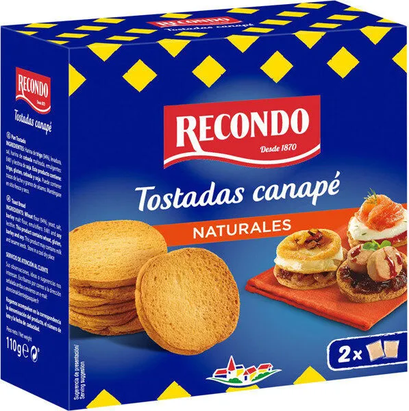 Tostadas para canapé redondas