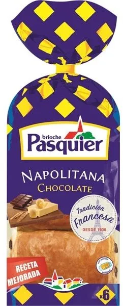 Napolitanas rellenas de chocolate
