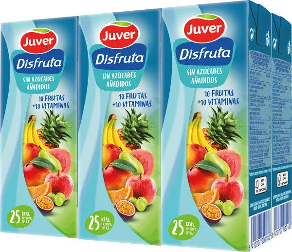Néctar de frutas con vitaminas sin azúcares añadidos briks