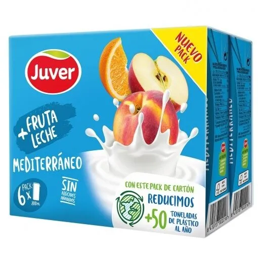 Fruta + leche mediterraneo