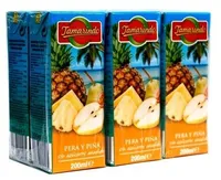 Zumo de pera y piña