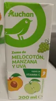 Zumo de melocotón, manzana y uva