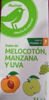 Zumo de melocotón, manzana y uva