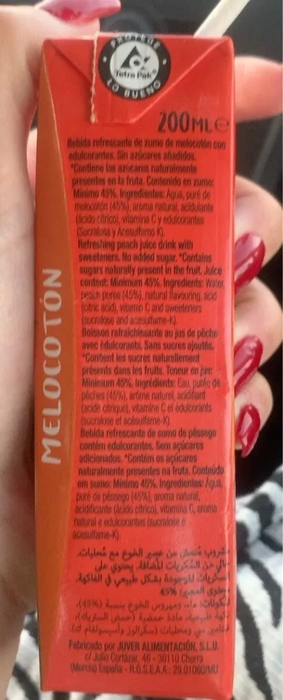 Zumo melocotón