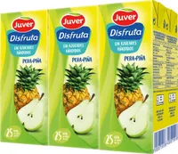Néctar de pera y piña sin azúcares añadidos briks