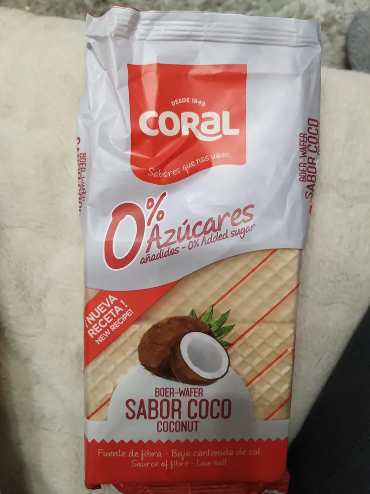 Wafer sabor coco