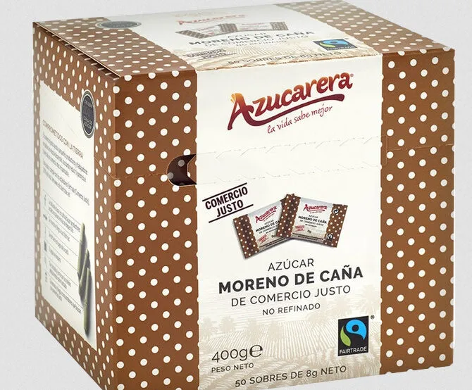 Azúcar moreno de caña en sobres