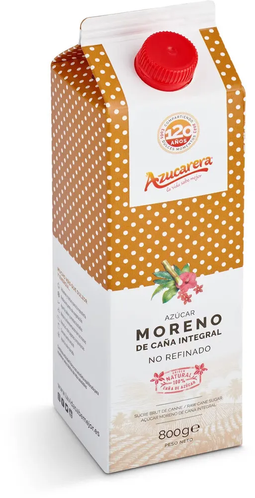 Azúcar moreno de caña integral no refinado