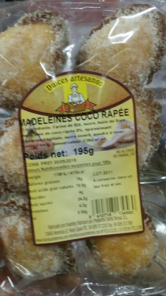 Madeleines coco râpée