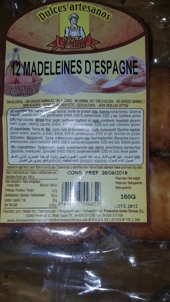 Madeleines d'Espagne