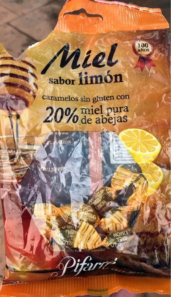 Caramelos de miel sabor limón