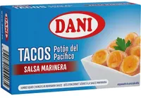 Tacos de potón en salsa marinera