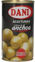 Aceitunas verdes manzanilla rellenas de anchoa