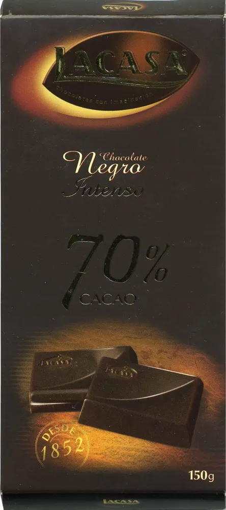 Tableta de chocolate negro 70% cacao