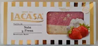 Turrón de praliné nata y fresa