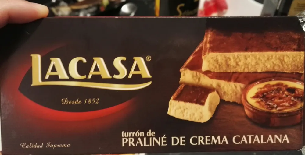 Turrón de praliné crema catalana